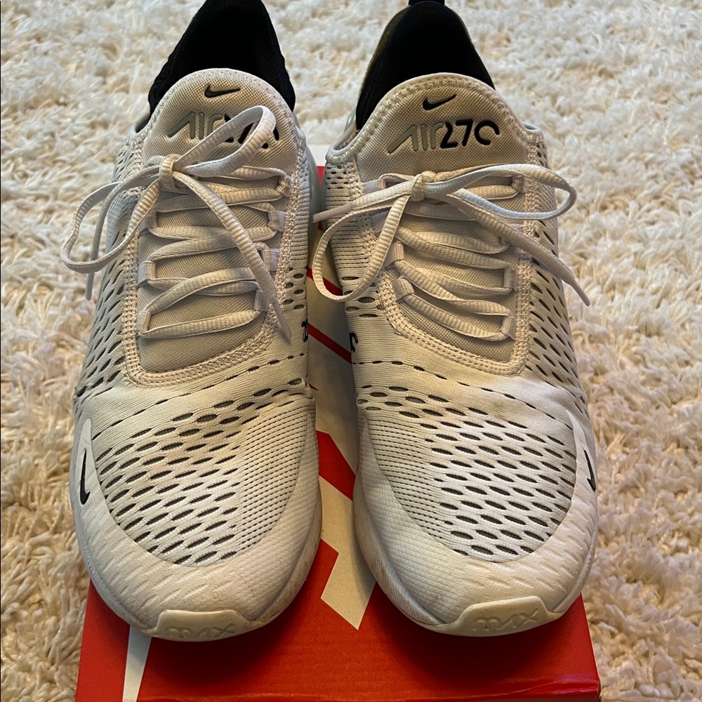 Nike Air Max 270 White and Black Sneakers
